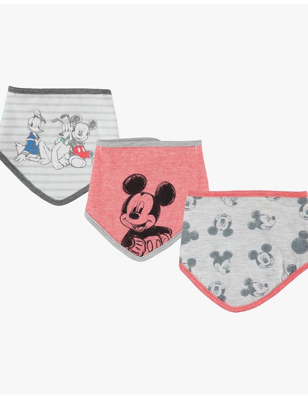 DISNEY Baby Boy Mickey Mouse Bandana Bib 3 Pack